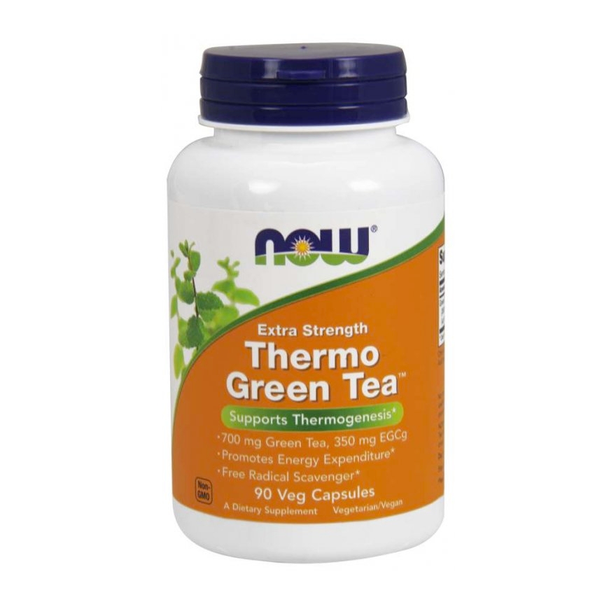 NOW Thermo Green Tea, extra silný, 90 kapslí