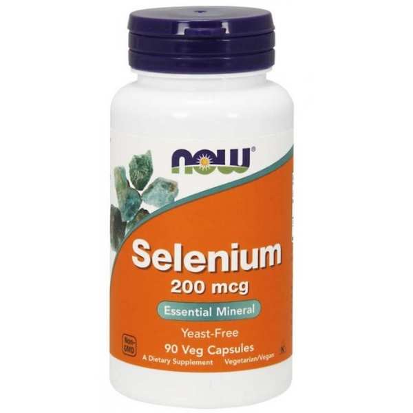 NOW Selenium, 200 µg, 90 kapslí